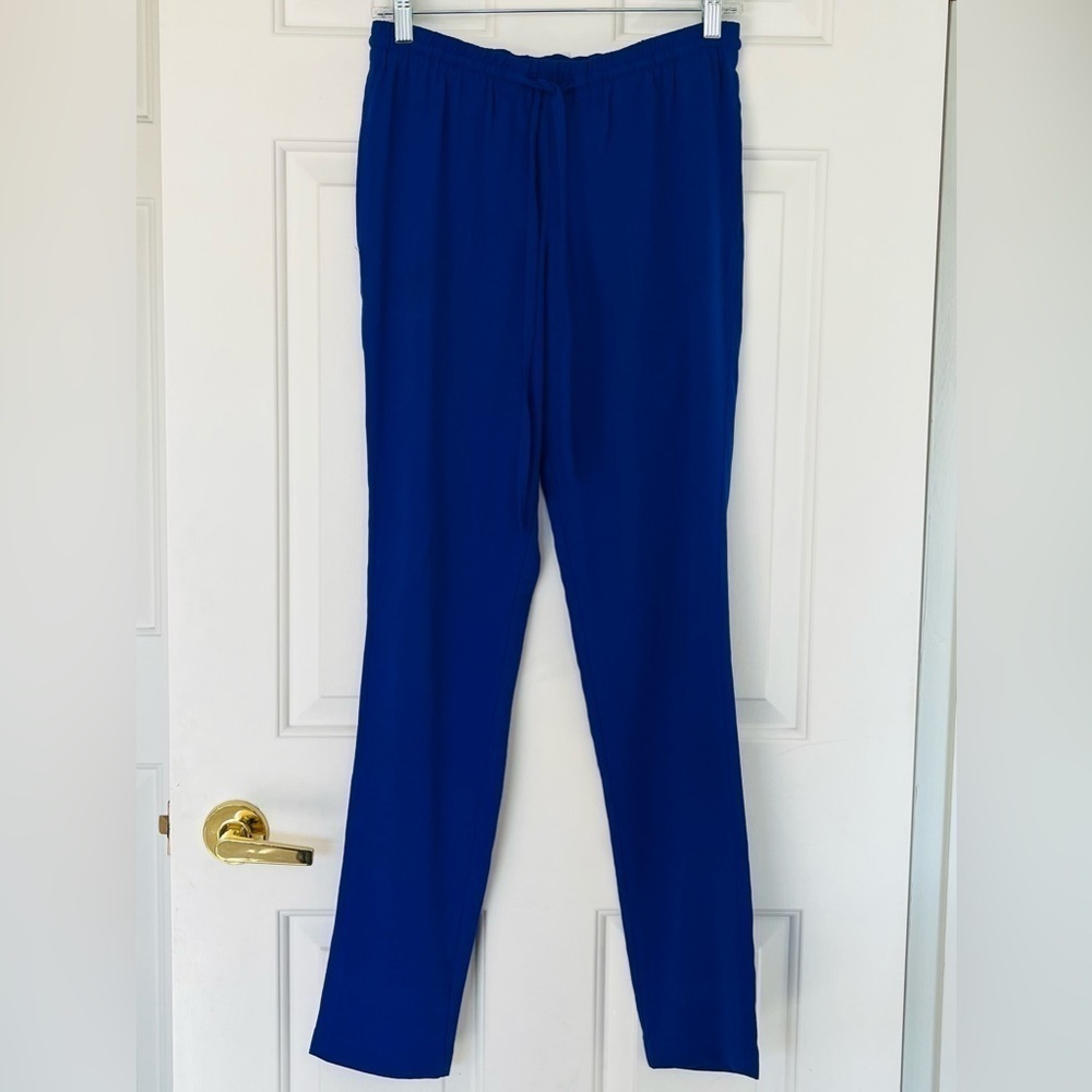 T. Babaton Cobalt Blue Relaxed Fit Drawstring Waist Trouser XS
